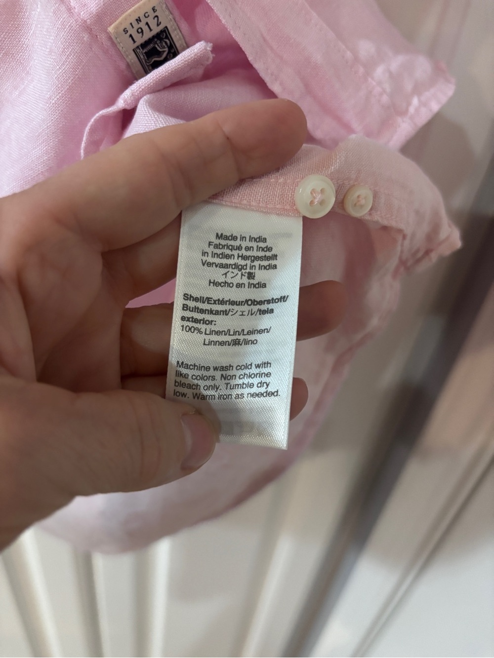 J. Crew Men's Short-Sleeve Button-Down Shirt in Light Pink - Picture 4 of 5